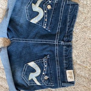y2k low rise jean shorts